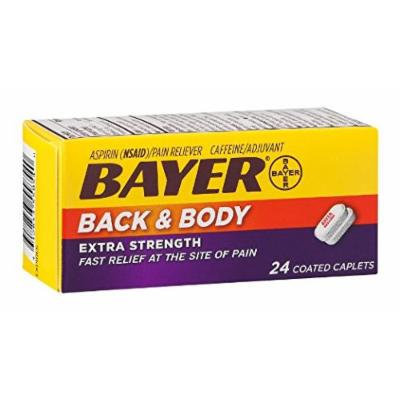Bayer Back & Body Extra Strength Coated Caplets 24 ea Pack of 2