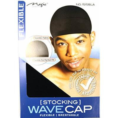 Magic Stocking Wave Cap by Magic collection #1515 - 12 pieces, Hair protection, flexible, breathable, kids, adults, comfortable material, soft material, large, extra large, keeps your hair in place