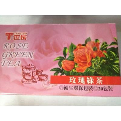 Tradition Tea, Rose Green Tea, 20 bag Units (Pack of 6)
