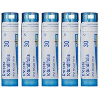 Boiron Homeopathic Medicine Drosera Rotundifolia, 30C Pellets, 80-Count Tubes (Pack of 5)