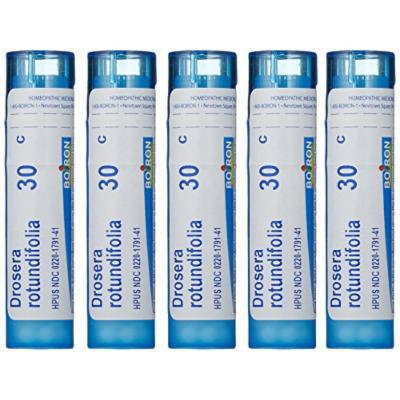 Boiron Homeopathic Medicine Drosera Rotundifolia, 30C Pellets, 80-Count Tubes (Pack of 5)
