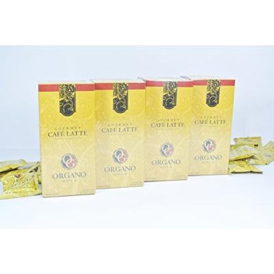 4 boxes Organo Gold Gourmet Cafe Latte coffee with Organic Ganoderma (20 sachets per box)