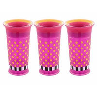 Sassy 9 Ounce 360 Degree No-Spill Grow Up Cup, 3 Pack - Pink