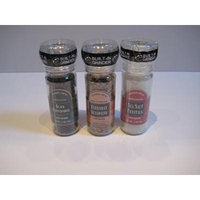 Trader Joe's Gourmet Set with Built in Grinder Combo: Black Peppercorns 1.8 Oz & Everyday Seasoning 2.3 Oz & Sea Salt Crystals 3.3 Oz Bundle