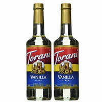 Torani Hazelnut, Vanilla, Strawberry, Peach, Raspberry 750ml Syrup (Vanilla, 2 Pack)