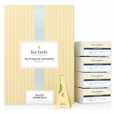Tea Forté® BULK PACK White Ambrosia White Tea, 48 Handcrafted Pyramid Tea Infusers