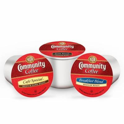 COMMUNITY COFFEE VARIETY, 36 K CUPS; 12 DARK ROAST, 12 BREAKFAST BLEND AND 12 CAFE SPECIAL