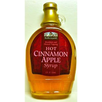 Hot Cinnamon Apple Syrup (Contains SUGAR) 12 oz Bottle, Blackberry Patch