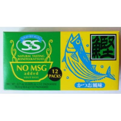 S & S Natural Bonito Katsuo Instant Soup Base NO MSG 2 - 12 Packs Made in Japan