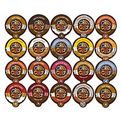 Crazy Cups Flavored Coffee Single Serve for Keurig K Cups Brewer Variety Pack Sampler, 20 Count