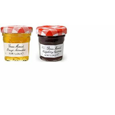 Bonne Maman Duo Mini Jars - 1 Oz X 30 Pcs (15 Orange, 15 Raspberry)