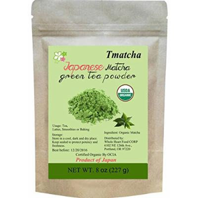 Tmatcha Organic Japanese Matcha Green Tea Powder USDA Organic Certification Culilary Grade Gluten Free and Vegan 8 oz(227 g)