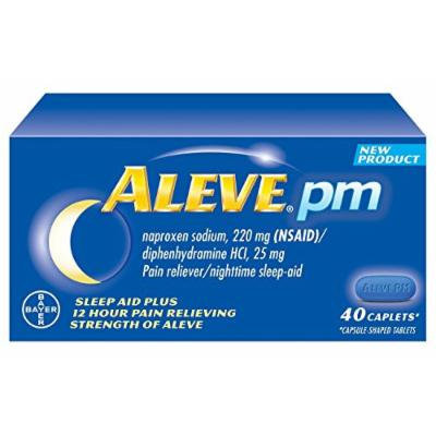 (Pack of 2) Aleve PM - Sleep Aid + 12 Hour Pain Relief, 40 Caplets each