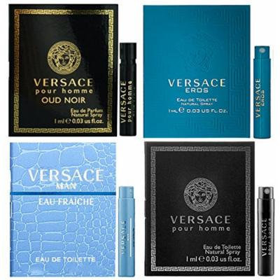 VERSACE for Men - Pour Homme, Man Eau Fraiche, Eros, & Oud Noir - Lot of 4 Sample Spray Vials