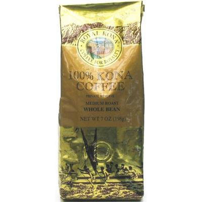 Royal Kona Coffee 100% Kona Coffee Private Reserve Whole Bean 7 oz Bag (Pack of 3)