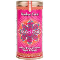 Bhakti Chai Rooibos Chai, Two Canisters, Each with 14 Pyramid Bags
