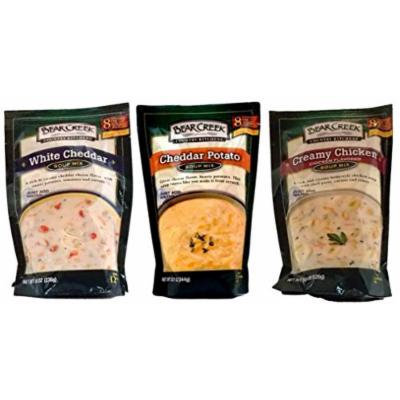 Bear Creek Country Kitchens Soup Mix 3 Flavor Variety Bundle: (1) White Cheddar Soup Mix, (1) Cheddar Potato Soup Mix, and (1) Creamy Chicken Soup Mix, 8.3-12.1 Oz. Ea.