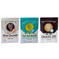 Buff Bake - Protein Nut Butter Gluten Free Almond and Peanut Butter Spread Squeeze Sampler Pack (Sneakerdoodle, Chocolate Chip, White Chocolate) - Pack of 3