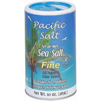 Pacific Salt Fine New Zealand Sea Salt, 10-Ounce (Pack of 6)