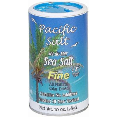 Pacific Salt Fine New Zealand Sea Salt, 10-Ounce (Pack of 6)