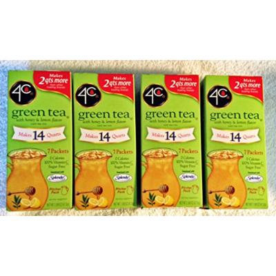 4C Green Tea with Honey and Lemon Flavor iced tea mix (Boxes.)