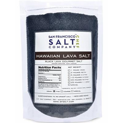 Hawaiian Black Lava Sea Salt (25lb bulk bag Fine Grain)