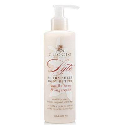 Cuccio Lyte Ultra Sheer Body Butter, Vanilla Bean & Sugar, 8 Fluid Ounce