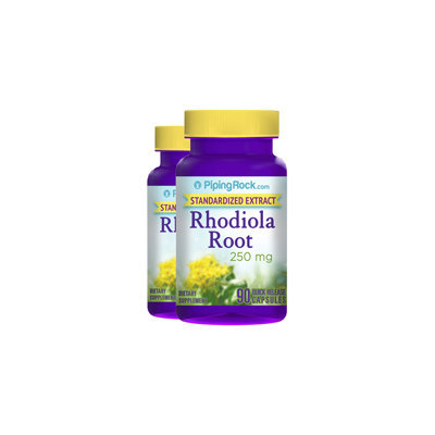 Piping Rock Rhodiola Rosea 250 mg Standardized Extract 2 Bottles x 90 Capsules