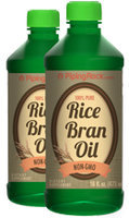 Piping Rock Rice Bran Oil 2 Bottles x 16 fl oz (473 mL) Liquid