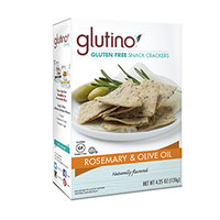 Glutino Gluten Free Snack Crackers Rosemary & Olive Oil Flavored