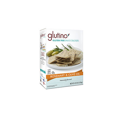 Glutino Gluten Free Snack Crackers Rosemary & Olive Oil Flavored