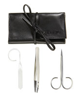 Manicure Tweezer Leather Wallet Set by Rubis