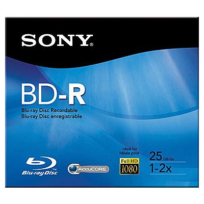 Sony Single 25GB Recordable Blu-Ray Disc