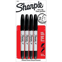 Sharpie Twin Tip Permanent Marker Fine Ultra 4 Pack Black