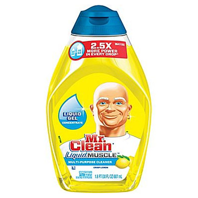 Mr. Clean(R) Liquid Muscle Cleaner, Lemon, 30 Oz, Case Of 4