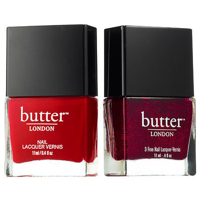 butter LONDON Red Haute 2-Piece Nail Lacquer Duo 2 x 0.4 oz
