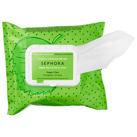 SEPHORA COLLECTION Cleansing & Exfoliating Wipes Green Tea - Mattifying & Anti-blemish (exfoliating)