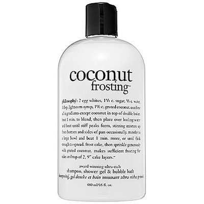 philosophy Coconut Frosting Shampoo, Shower Gel & Bubble Bath 16 oz/ 480 mL