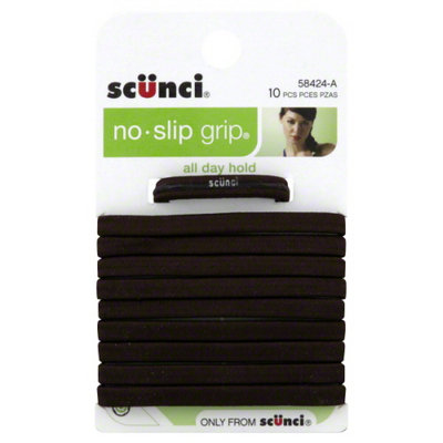 Scunci Elastic No-Slip Brown 10 Count