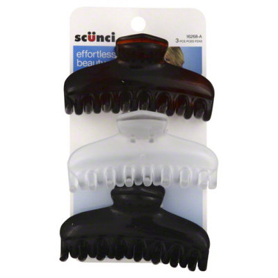Scunci Jaw Clip Large 3 Count