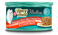 Fancy Feast® Shredded Fare White Meat Chicken Wet Cat Food With Garden Greens In A Savory Broth