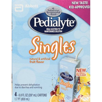 Pedialyte® Singles Fruit Flavor Oral Electrolyte Maintenance Solution Natural & Artificial Fruit Flavor