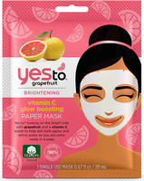 Yes To Grapefruit Vitamin C Glow boosting Paper Mask Single Use
