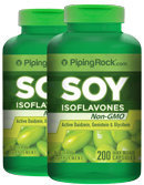 Piping Rock Soy Isoflavones 650mg 2 Bottles x 200 Capsules
