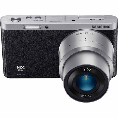 Samsung 20.5MP Mirrorless Interchangeable Lens Camera with 9-27mm Lens, Black