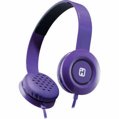 Stereo Headphones w/ Flat Cable - Purple