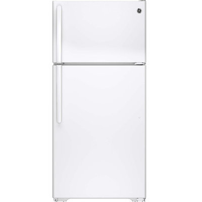 GE White 14.6 Cu. Ft. Top-Freezer Refrigerator