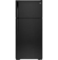 GE GTE16DTHBB 15.5 cu. ft. Top-Freezer Refrigerator with Adjustable Humidity Drawers, Adjustable Wire-Z Shelf, Gallon Door Storage, Upfront Temperature Controls and Energy Star Qualified: Black