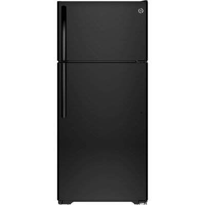 GE Refrigerator. 15.5 cu. ft. Top Freezer Refrigerator in Black GIE16DGHBB