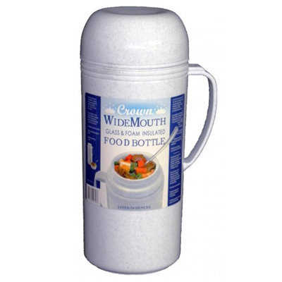 Waterbury Garment 1.0L Wide Mouth Glass Vacuum/Foam Insulated Food Thermos